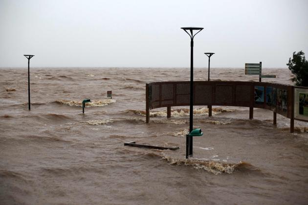 Lake Guaiba during flooding due to heavy rains, Porto Alegre (Brazil), May 8, 2024.