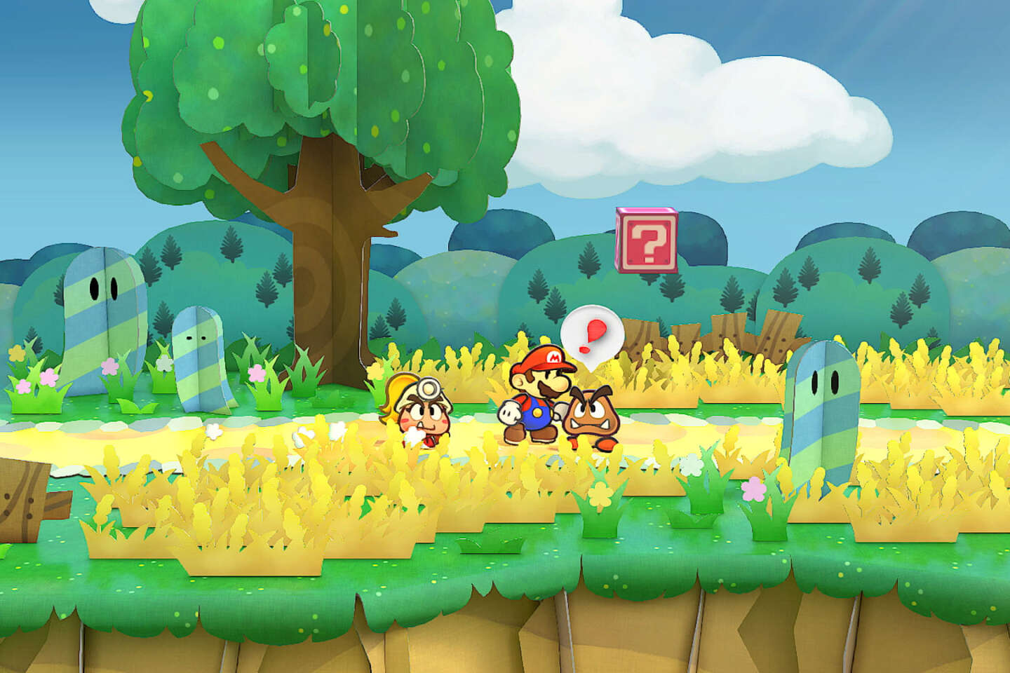 We tested… Paper Mario.  The Thousand-Year-Old Door,” a remake that looks like a beautiful picture book