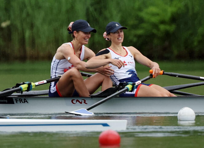 Las francesas Laura Tarantola y Claire Bové validaron su clasificación para los Juegos de París en doble scull ligero, el 21 de mayo de 2024, en Lucerna (Suiza).