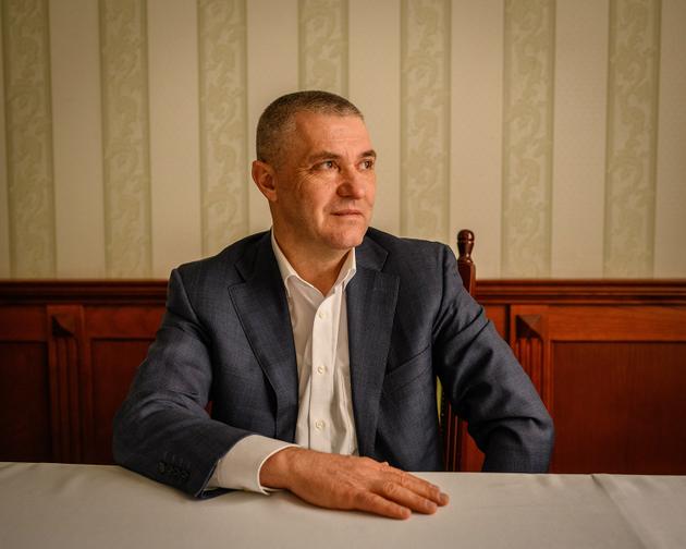  Bohdan Vasyliv, directeur de l’Hôtel Ukraine de Kiev, le 26 avril 2024.