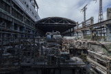 Une usine thermique endommagée par un bombardement russe, en Ukraine, le 21 mai 2024.