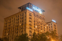 Kyiv's Hotel Ukraine, April 24, 2024.