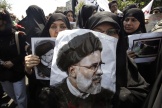 Les funérailles du président iranien Ebrahim Raïssi, à Téhéran, le 22 mai 2024.