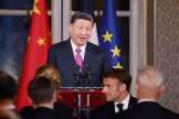 Le président chinois Xi Jinping en visite officielle à Paris, le 6 mai 2024.