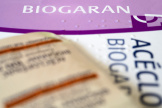 Boîte de médicaments produite par le laboratoire Biogaran, en avril 2024.