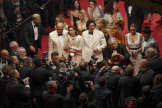 L’équipe du film « Megalopolis », de Francis Ford Coppola, le 16 mai 2024 à Cannes.