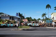 A barricade leading to a residential district in Nouméa, France's Pacific territory of New Caledonia, on May 24, 2024.