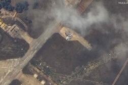  A satellite image released by Maxar Technologies, shows a MiG-29 fighter jet at Belbek air base, near Sevastopol, Crimea, May 16, 2024