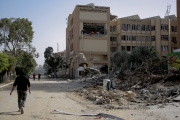 Al-Azhar University in Gaza, destroyed by bombardment, November 26, 2023.