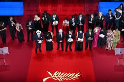 Les lauréats du palmarès de la 77ᵉ édition du Festival de Cannes, à l’occasion de la cérémonie de clôture, le 25 mai 2024.