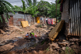 Un bidonville dans le quartier de Kirissoni, à Mayotte, le 24 mai 2024.