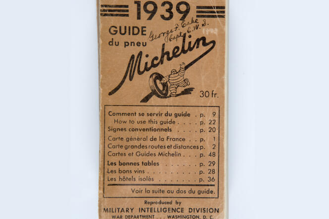 Le guide Michelin de 1939 distribué aux officiers américains.