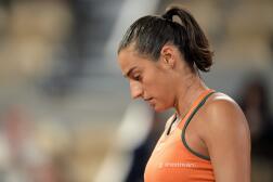 Caroline Garcia, lors de son match face l’Américaine Sofia Kenin, à Roland-Garros, à Paris, le 29 mai 2024. 