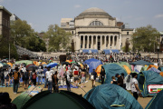 Students protest on the campus of Columbia University, April 29, 2024, New York.