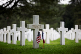 Le cimetière américain de Colleville-sur-Mer, situé à proximité d’Omaha Beach (Calvados), le 30 mai 2024.