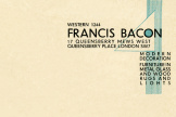 Une carte de visite utilisée par Francis Bacon en tant que designer.