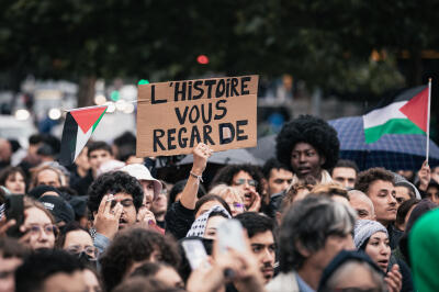 Rassemblement sur la place de la République, à Paris, en soutien à la Palestine, le 31 mai 2024.