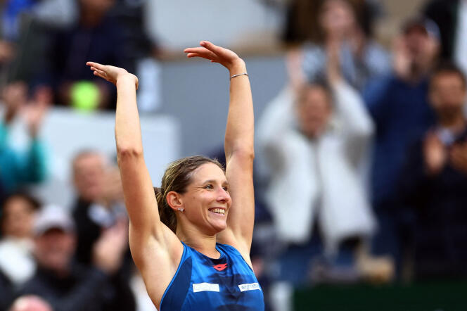 Varvara Gracheva, après sa victoire face à la Roumaine Irina-Camelia Begu, à Roland-Garros, à Paris, le 1er juin 2024. 