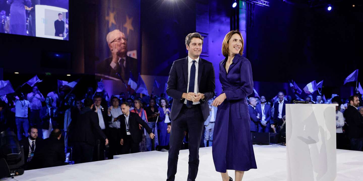 Regarder la vidéo Elections européennes 2024 : Valérie Hayer et Gabriel Attal appellent « au sursaut » face à l’extrême droite, à une semaine du scrutin