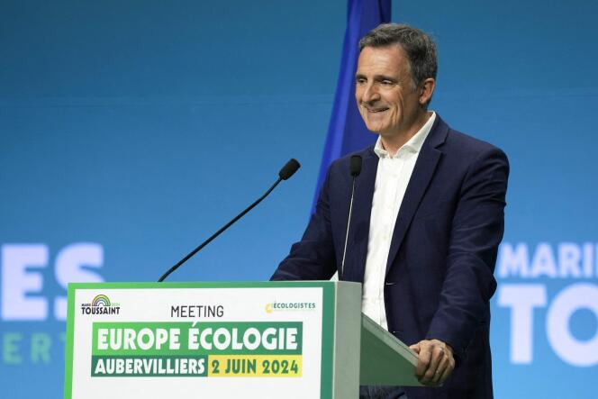 Eric Piolle durante una reunión en Aubervilliers (Sena-Saint-Denis), el 2 de junio de 2024.