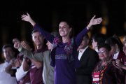 Mexico's new president Claudia Sheinbaum in Zocalo Square, Mexico City on June 3