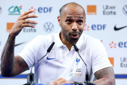 L’entraîneur de l’équipe de France olympique de football, Thierry Henry, le 4 septembre 2023 à Clairefontaine (Yvelines).