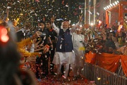 Le premier ministre indien, Narendra Modi, après la victoire de son parti aux élections législatives, à New Delhi, le 4 juin 2024.