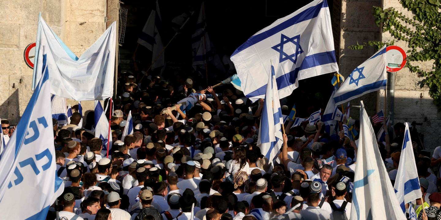 arrests of dix-huit lors of the « marche des drapeaux », in Jerusalem