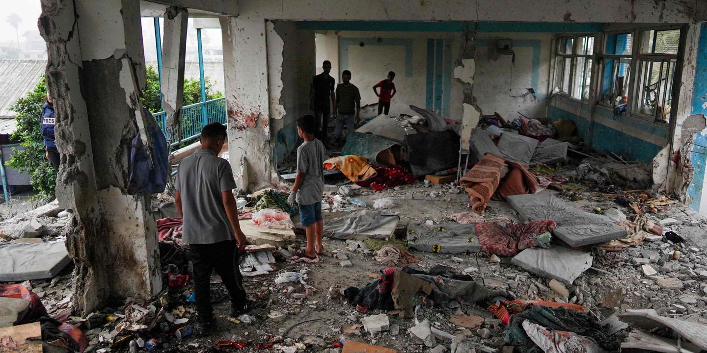 Bij het Israëlische bombardement op een door de VN beheerde school in de Gazastrook kwamen ruim dertig mensen om het leven, de meesten van hen vrouwen en kinderen.