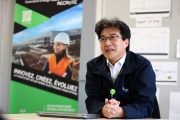 Ayumi Kurose, directeur du projet de gigafactory d’AESC, à Lambres-lez-Douai (Nord), le 27 février 2024.