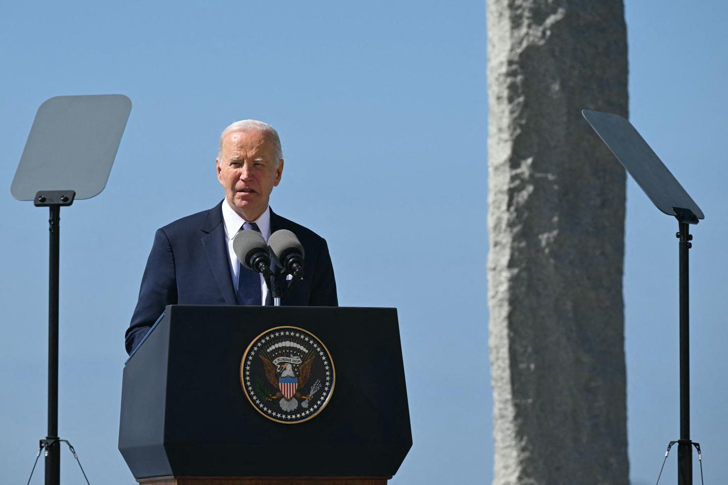 Biden urges US to protect democracy during Normandy visit