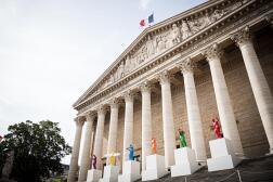 L’Assemblée nationale, au lendemain de la dissolution, le 10 juin 2024, à Paris. 
