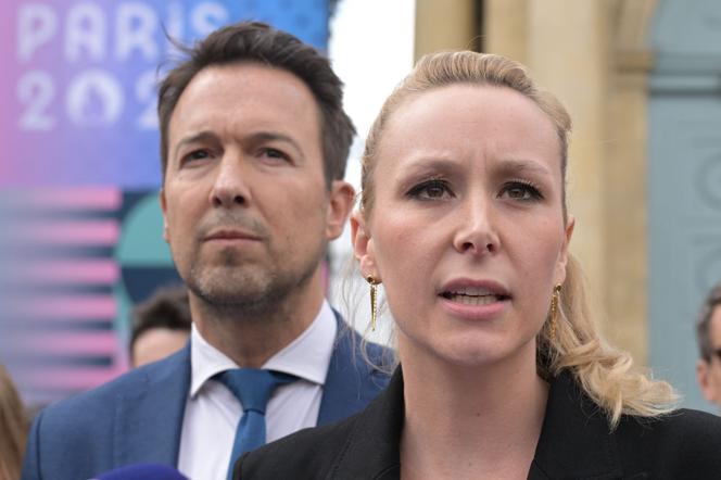 Marion Maréchal and Guillaume Peltier, in Paris, June 12, 2024.