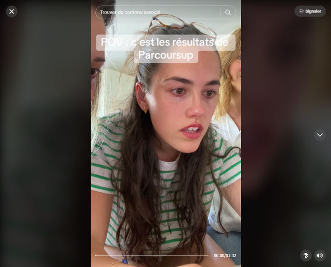 Lucie Coudurier-Curveur lors des résultats de Parcoursup, la plate-forme d’admission dans l’enseignement supérieur, le 30 mai 2024. 