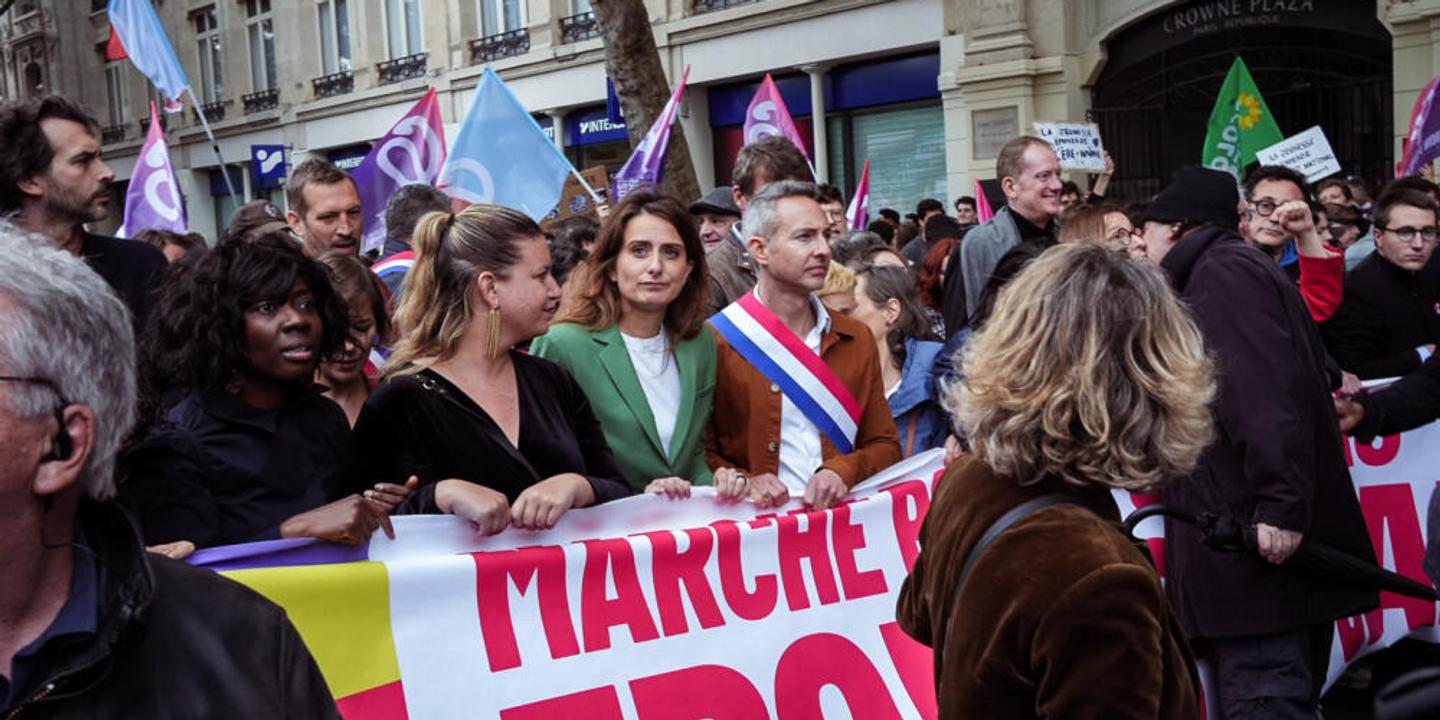 Snap Protest Demonstrators across France protest against far-right ahead of snap ...