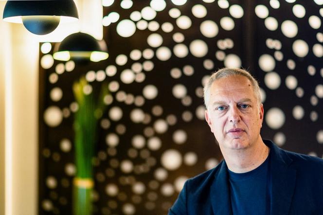 L’écrivain italien Antonio Scurati à Perpignan, où il a reçu le prix Mare Nostrum pour son ouvrage « M. Les derniers jours de l’Europe », le 18 mai 2024.