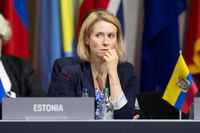Estonian Prime Minister Kaja Kallas in Lucerne (Switzerland) on June 16, 2024.
