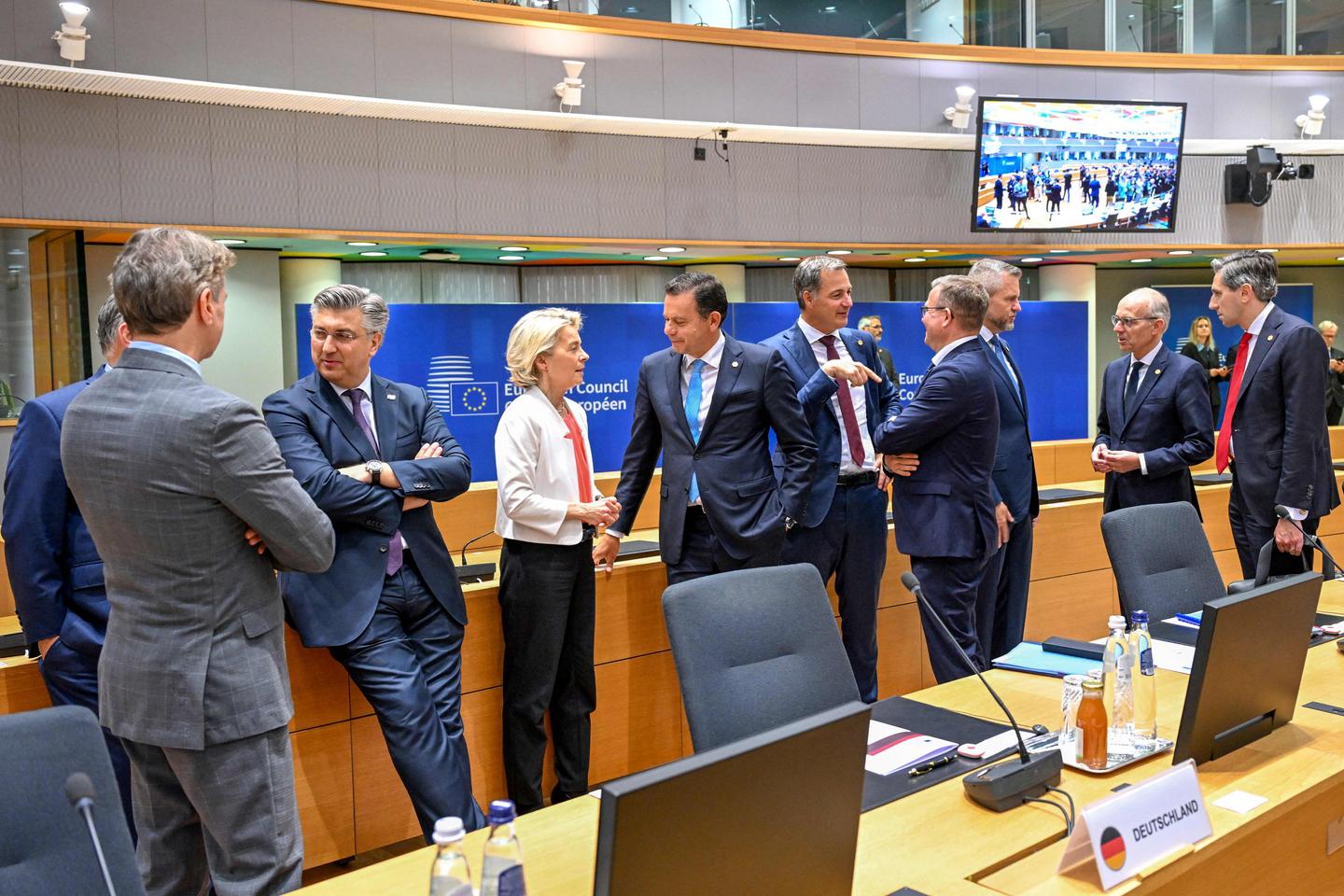 Ursula von der Leyen competing to be re-elected president of the European Commission