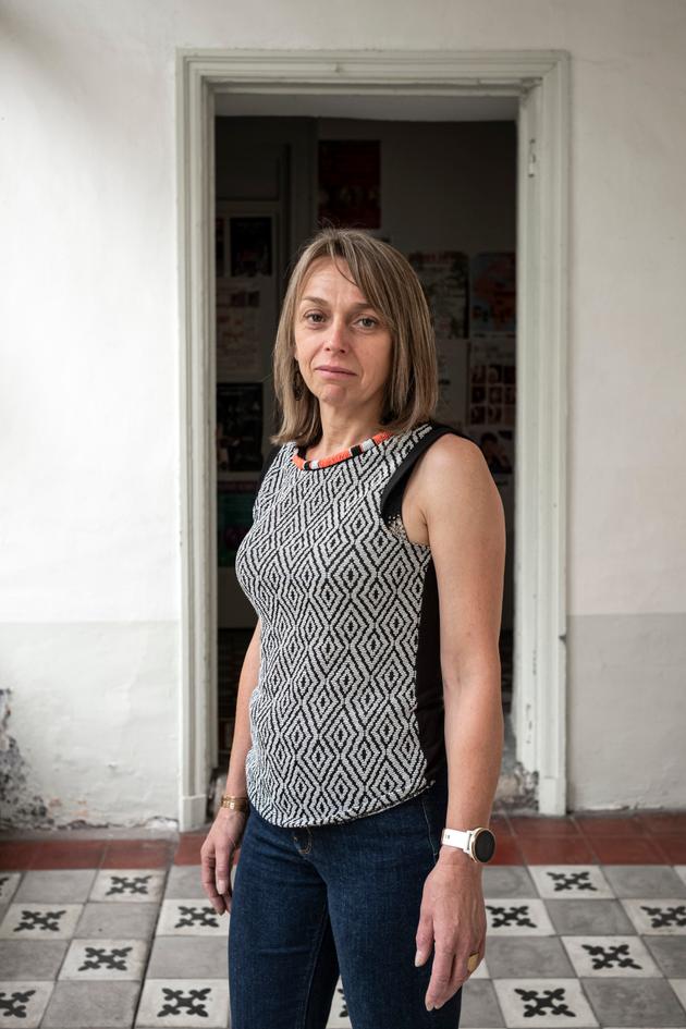 Coralie Joly is the general secretary of the CGT union in Le Vigan. "Here, there was more of a vote of discontent and disappointment with the left. But nothing's won in advance, we have to fight." Le Vigan, southern France, June 17, 2024.