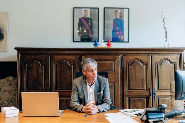 Vincent Wauthus, sindaco liberale di Verton, Belgio, 21 giugno 2024.