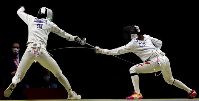 L’escrimeuse sénégalaise Ndèye Binta Diongue lors des Jeux olympiques de Tokyo 2020, le 24 juillet 2021.