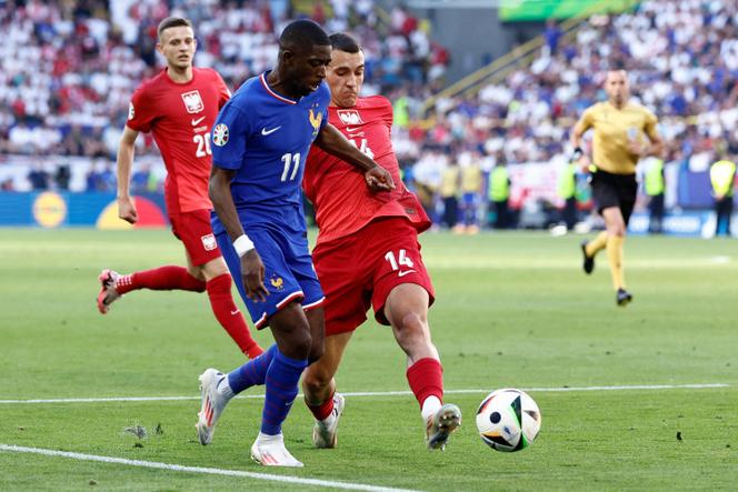 Ousmane Dembélé podczas meczu Euro pomiędzy Francją a Polską w Signal Iduna Park, 25 czerwca 2024 r. w Dortmundzie (Niemcy).