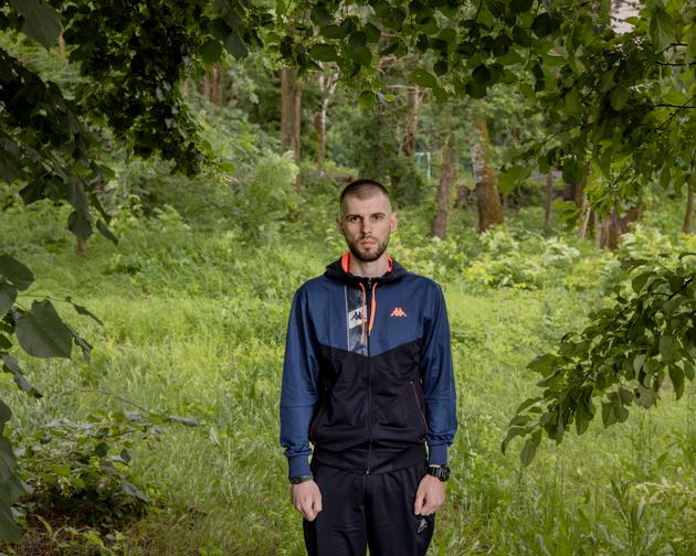 Volodymyr, 26, from Izyum, a soldier in the National Guard, in Ukraine, on June 20, 2024. Volodymyr was captured by the Russian army in the Mariupol region, held for 26 months and released on May 31, 2024.