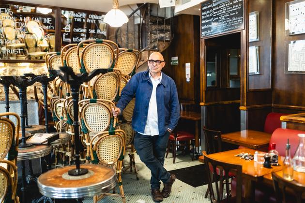 Xavier Denamur, dans l'un de ses restaurants, dans le quartier du Marais, à Paris, le 1er juillet 2024.