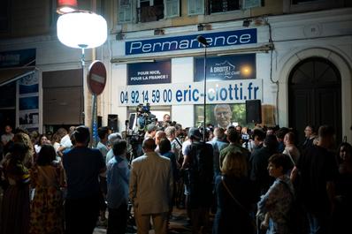 A la permanence d’Eric Ciotti, à Nice, le 1er juillet 2024.