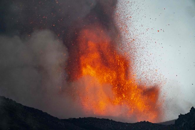 Mount Etna, Europe's largest active volcano, is in full eruption, on July 4, 2024, in Sicily.