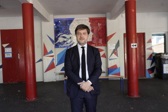 Benoît Payan, maire de Marseille, à l’école Pont-de-Vivaux-Saccoman, le 7 juillet 2024.