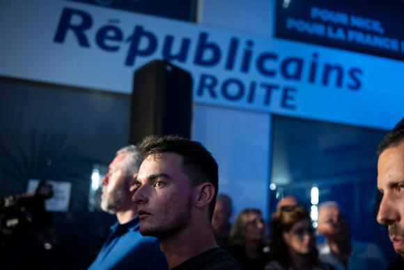 Discours d’Eric Ciotti après les résultats, à Nice, le 7 juillet 2024.