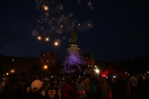 Place de la République, à Paris, le 7 juillet 2024.