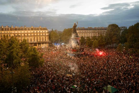 Place de la République, à Paris, le 7 juillet 2024.